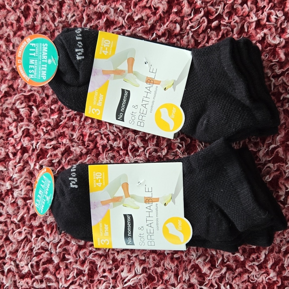 No Nonsense Black Women's Liner Socks